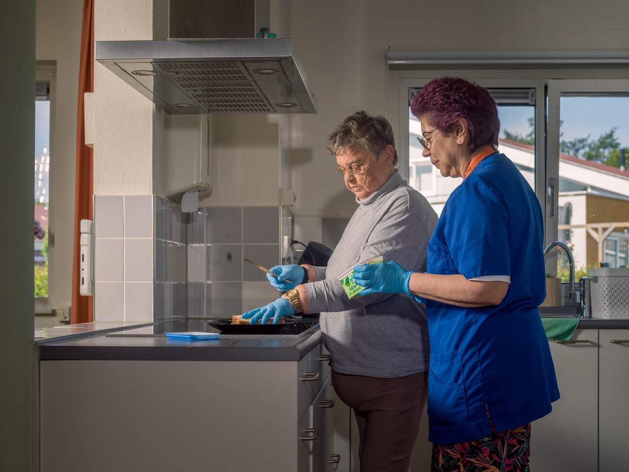 In de keuken