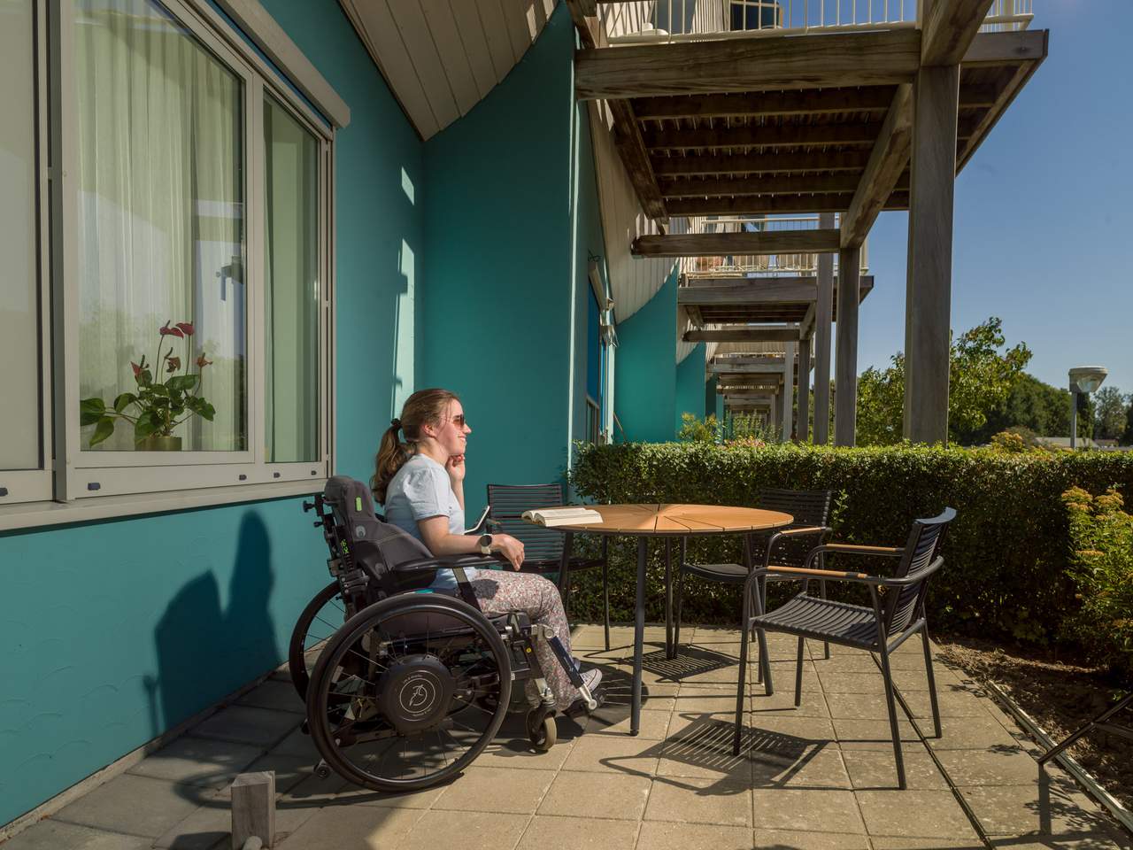 Tuin appartement Dronten de Ark