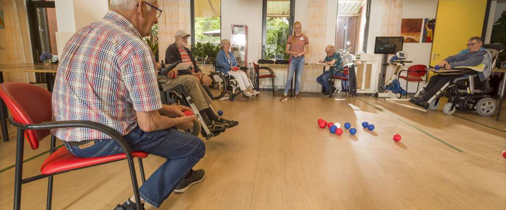 Boccia wedstrijd tijdens de sport