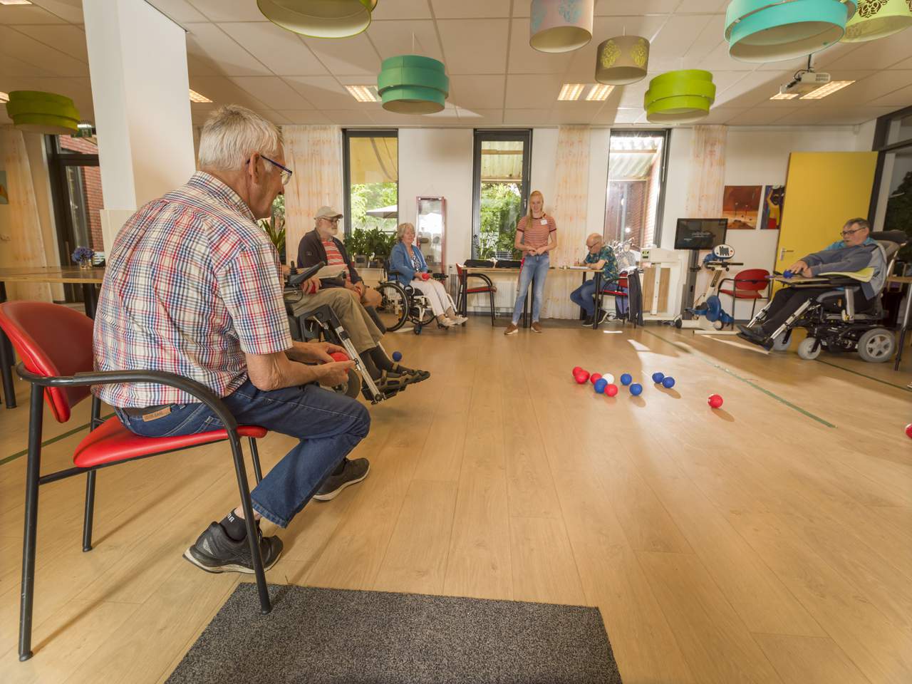 Boccia wedstrijd tijdens de sport
